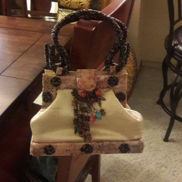 BOHO BEADED BAG NWOT - Picture 3 of 5